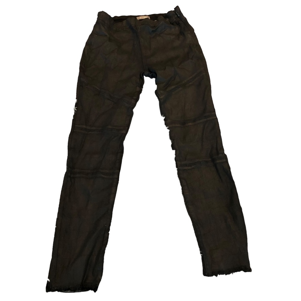 DL1961 Women’s 29 Haven Coated Asphalt High Rise Legging Black Jean Witchy - Picture 2 of 16